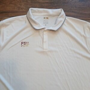 Florida State Seminoles Polo Mens XXL 2XL White Golf Nike Team‎ Issued Gear #78